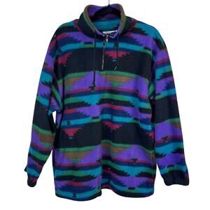 Denim Express Southwestern Quarter Zip Fleece